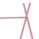 preview thumbnail 6 of 32, Metal Twin Size Simple House Platform Kids Bed Frame with Triangle Structure and X-Shaped Safety Railings for Bedroom, Pink