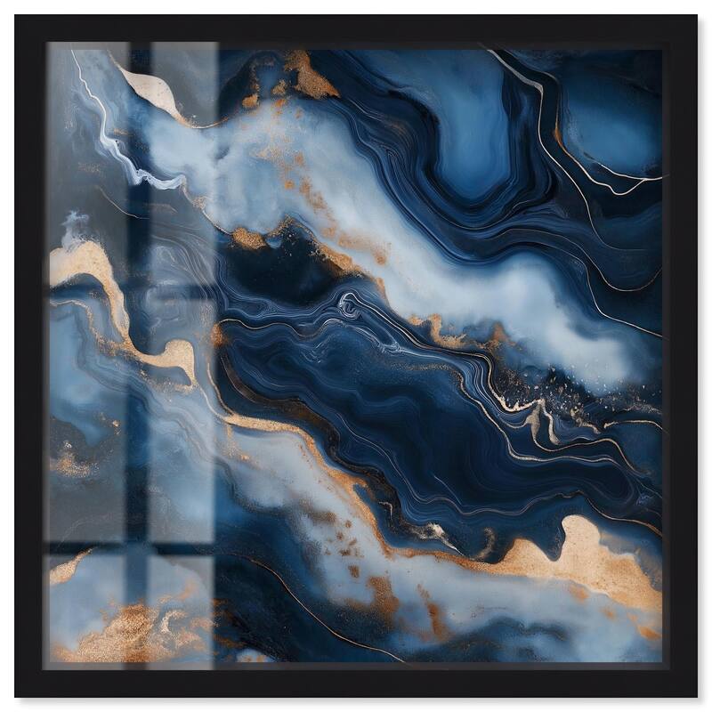 Deep Sea Geode IV Shadowbox by Art Remedy - Black - 12" x 12"