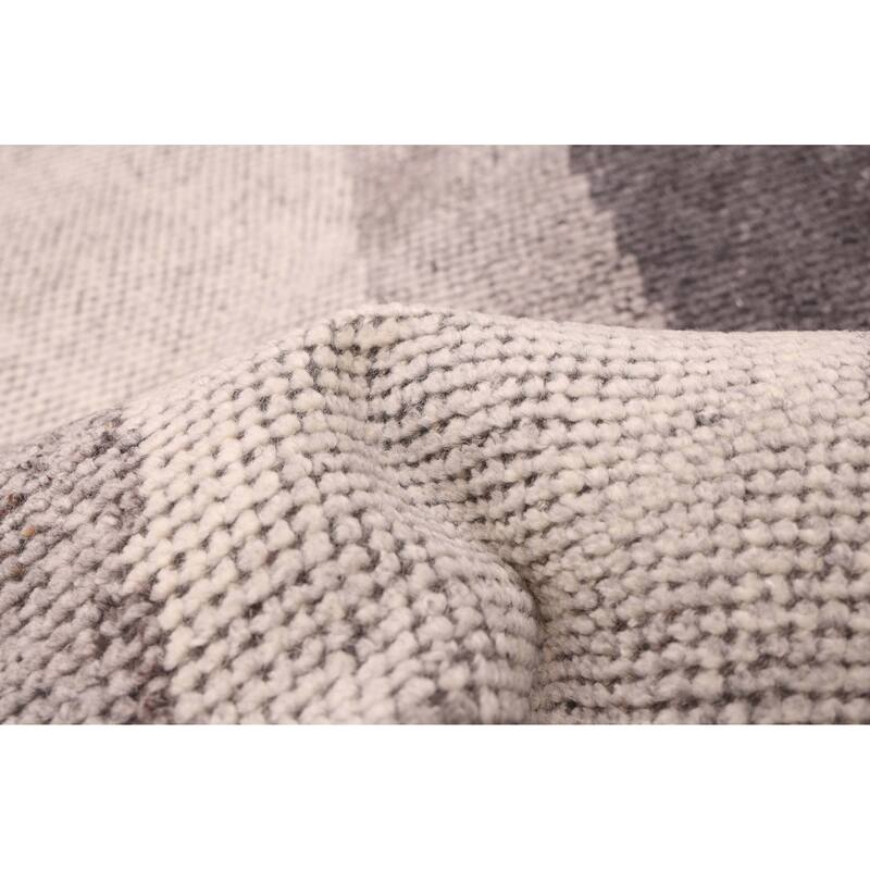 ECARPETGALLERY Hand-knotted Tangier Grey Wool Rug - 5'0 x 7'9