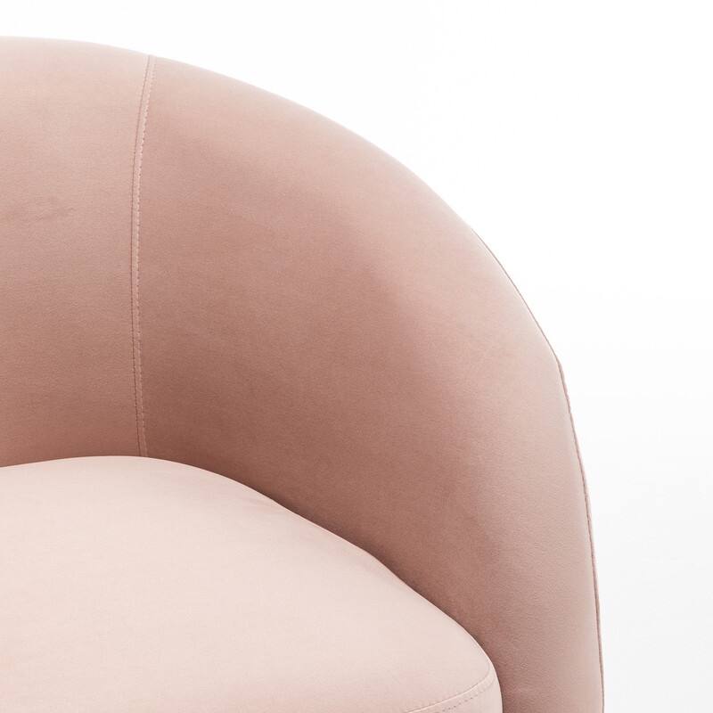 SEYNAR Modern Glam Velvet Upholstered 360 Degree Swivel Accent Armchair Set of 2