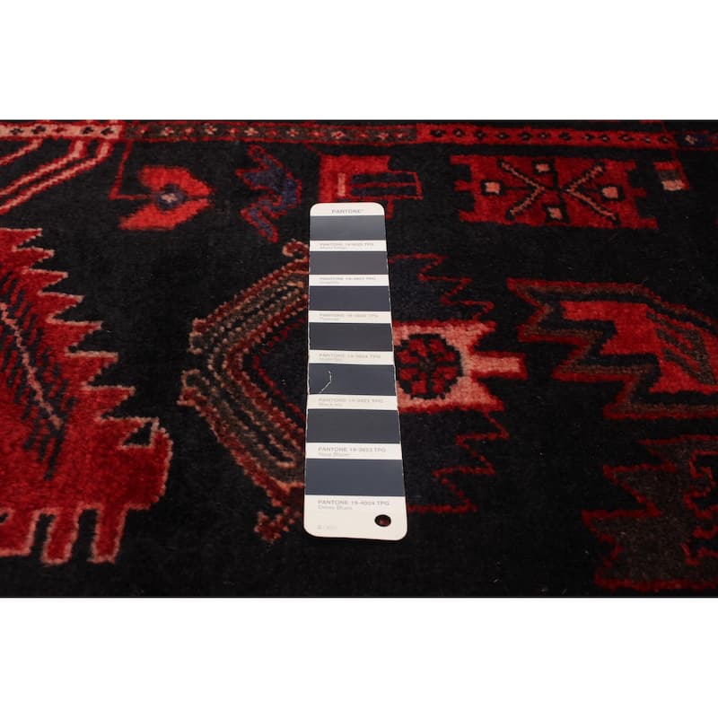 ECARPETGALLERY Hand-knotted Andelz Navy Wool Rug - 3'5 x 10'0