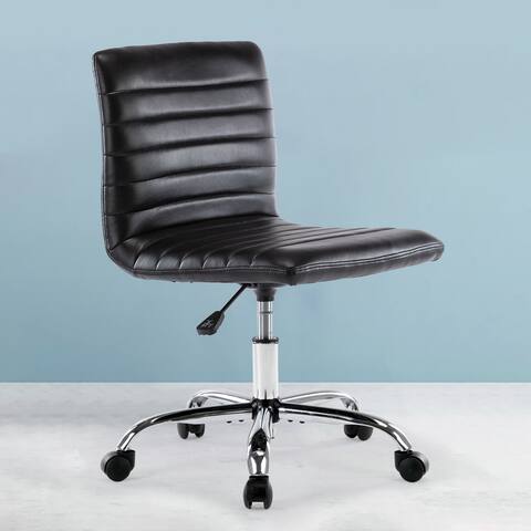 Faux Leather Home Office Chair Computer Desk Chairs Vanity Chair Tack Chair