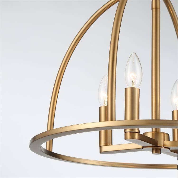 Abbott 4 Light Vibrant Gold Chandelier - 18.25'' W x 14.75'' H