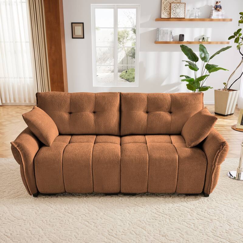 78.7" Chenille 3-Seat Sofa with Tufted Design & Sponge Cushions