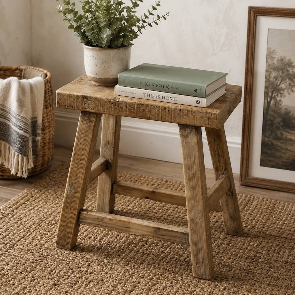 Vintage Step Stool Rectangular Approx.13-16 Inches High 14-18" Wide 7-10 Inches Deep (size & finish vary)