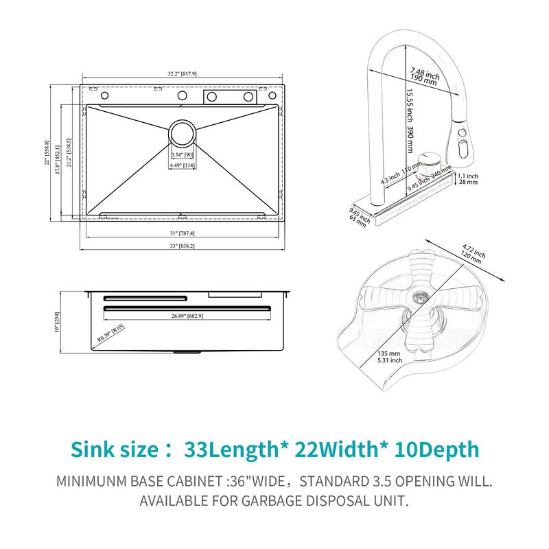 Undermount 16 Gauge Single Bowl Stainless Steel Kitchen Sink in Brushed Nickel