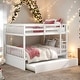 preview thumbnail 1 of 54, Full Size Bunk Bed with Ladder and Safety Rails White