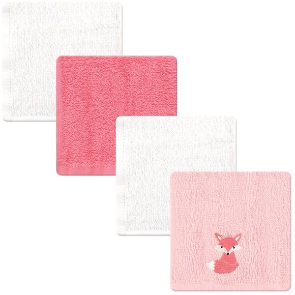 slide 1 of 1, Luvable Friends Baby Girl Super Soft Cotton Washcloths, Foxy, One Size - Foxy - One Size One Size - Foxy