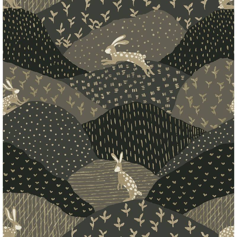 A-Street Prints Peter Black Rabbit Fields Wallpaper
