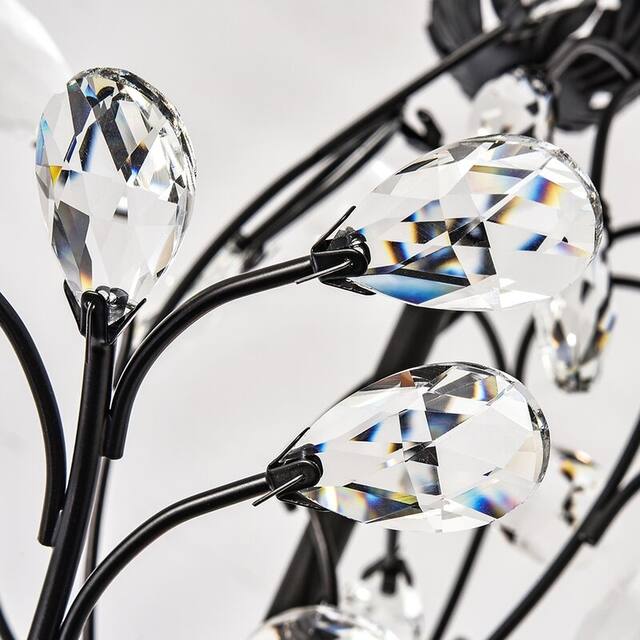 Maxax 4 - Light Unique Classic / Traditional Chandelier with Crystal Accents - MX19046-4-P