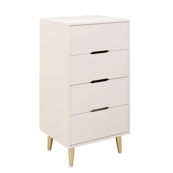 4 Drawer Tall Storage Dresser with Metal Legs - Bed Bath & Beyond - 40523414