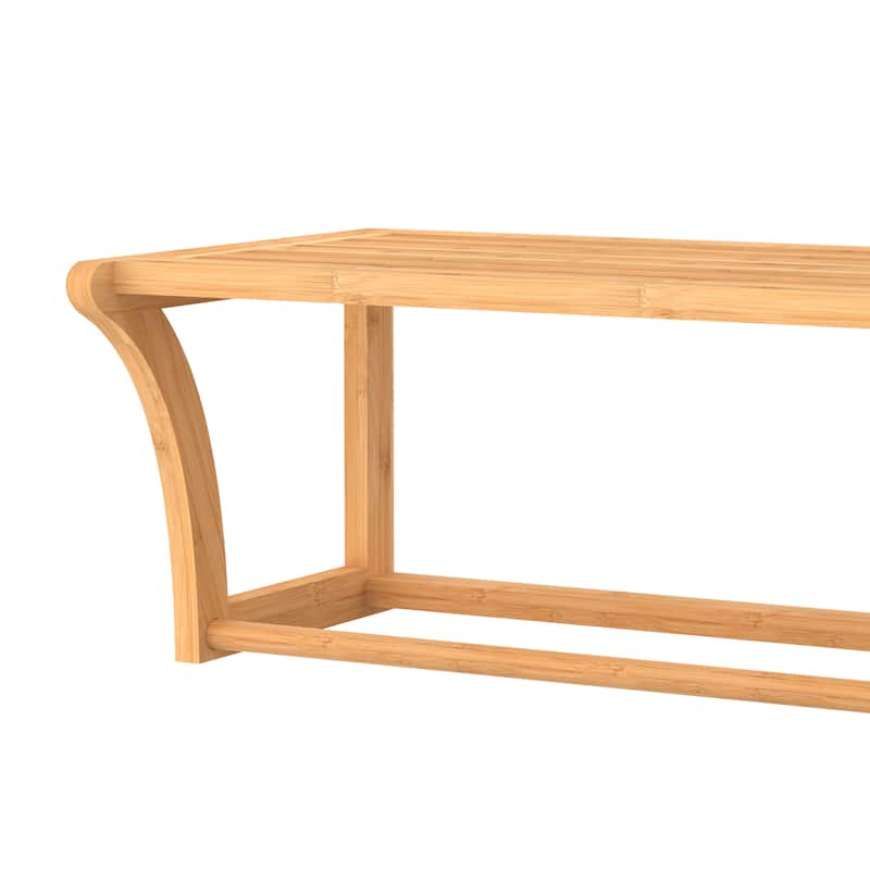 ClosetMaid Bamboo Wall Shelf with Towel Rod