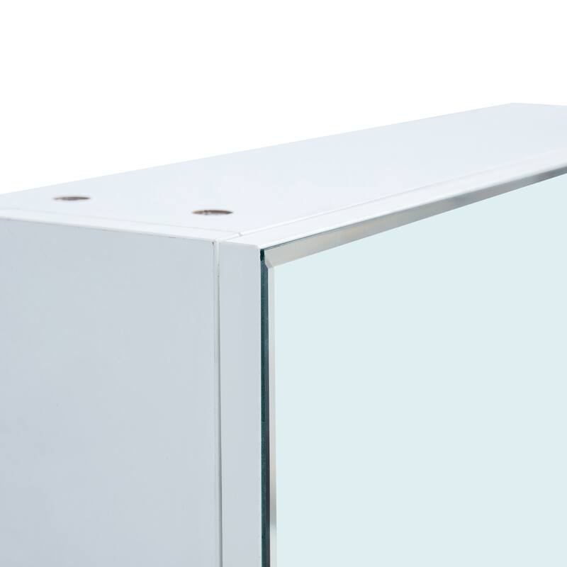 2-in-1 Mirror Cabinet Wall Medicine Cabinet Over The Toilet Storage Cabinet with High-Definition Mirror, Shelves and Towel Rack