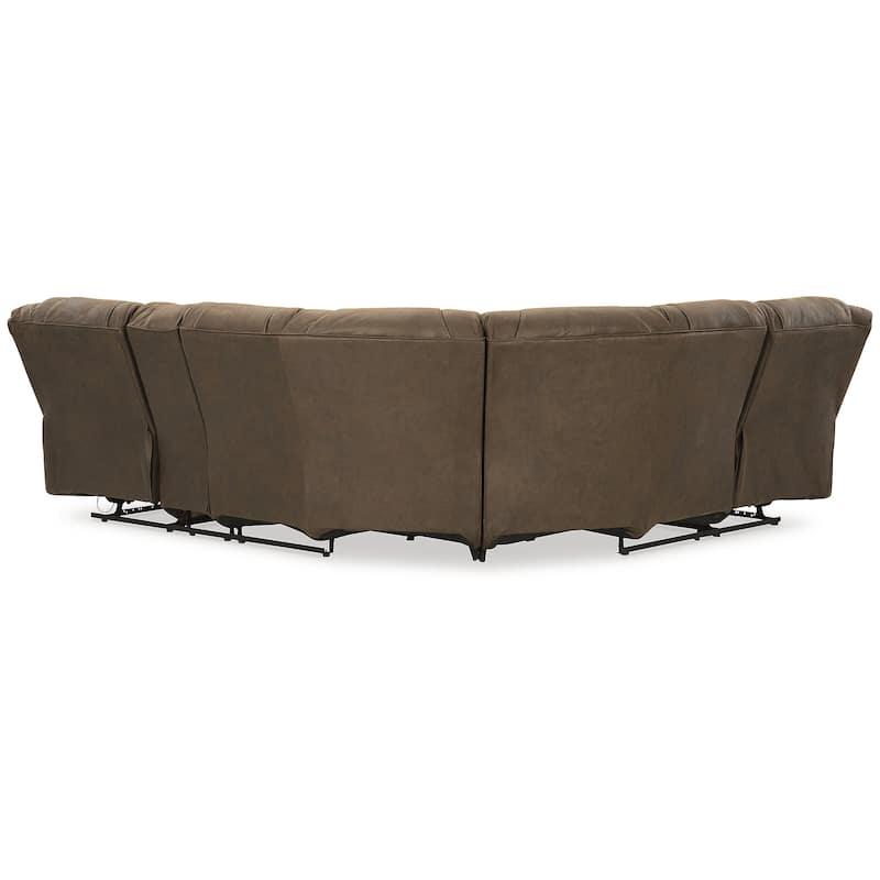 Signature Design by Ashley Trail Boys Brown 2-Piece Reclining Sectional - 118"W x 105"D x 39"H