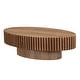 preview thumbnail 37 of 39, Modern Contermporary Natural Oval Accent Coffee Table with Sturdy Pedestal, MDF for Living Room No Assembled