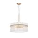 Casandra 5-light Brushed Brass Crystal Chandelier