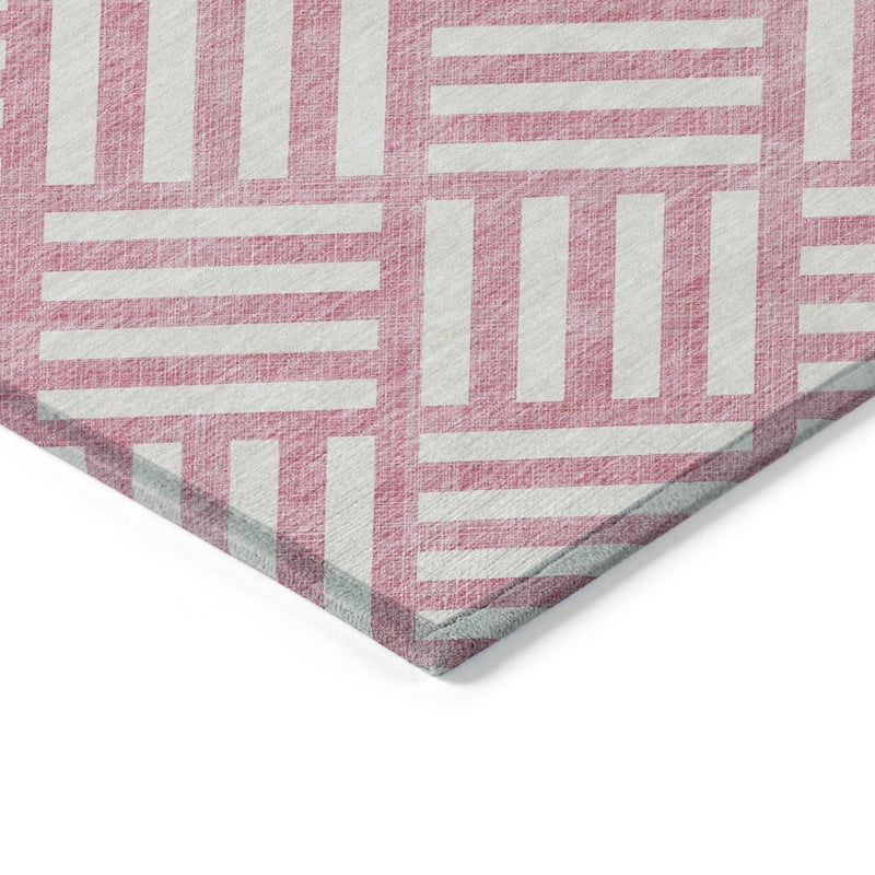 HomeRoots Geometric Transitional Rectangle Outdoor Rug