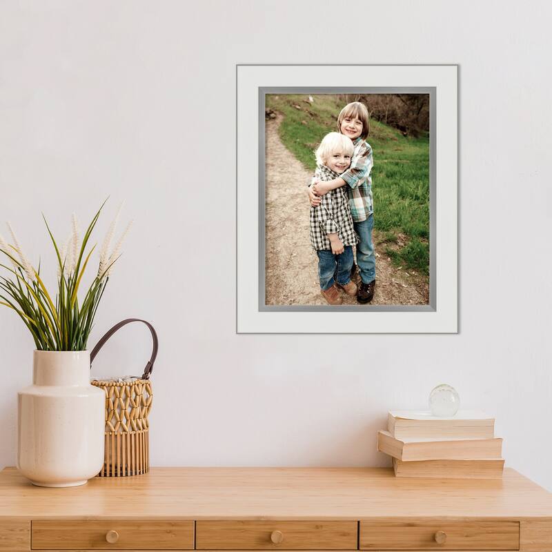 Eva Black Silver Narrow Framed Picture Frame, Photo Frame