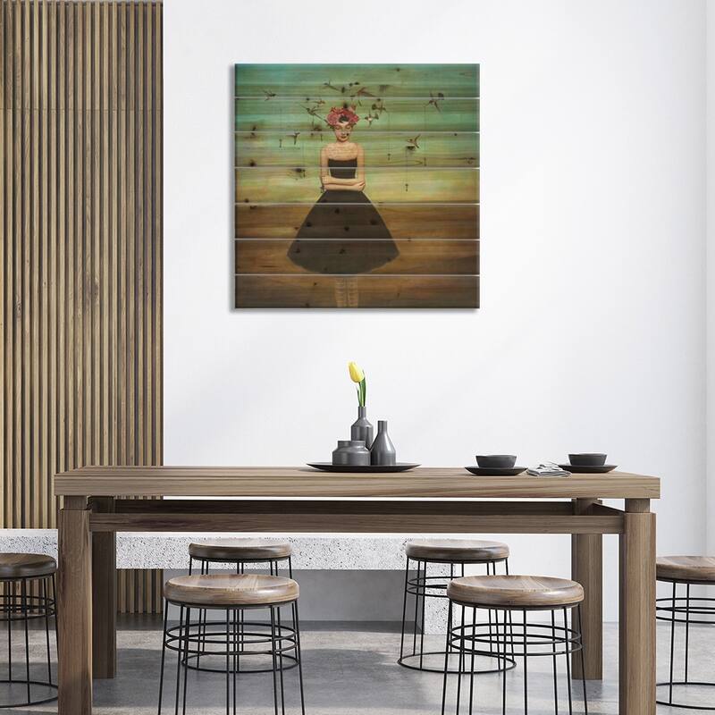 Fair Trade Frame of Mind Print On Wood by Duy Huynh - Multi-Color