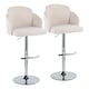 preview thumbnail 26 of 53, Porch & Den Dahlia Adjustable Bar Stool with Rounded T Footrest (Set of 2)