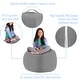 preview thumbnail 7 of 192, Kids' Stuffed Animal Storage Bean Bag Chair Cover or Toy Organizer