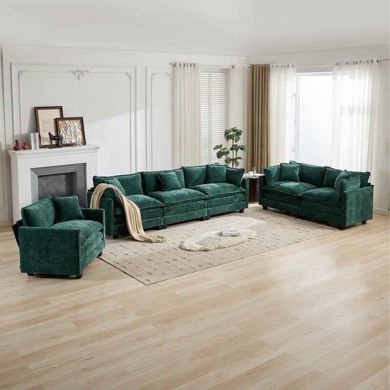 Cloud Sofa one Seat (Armrests are not included), Sectional Couch for Living Room, Comfy Double Layer Upholstered Seat Cushion