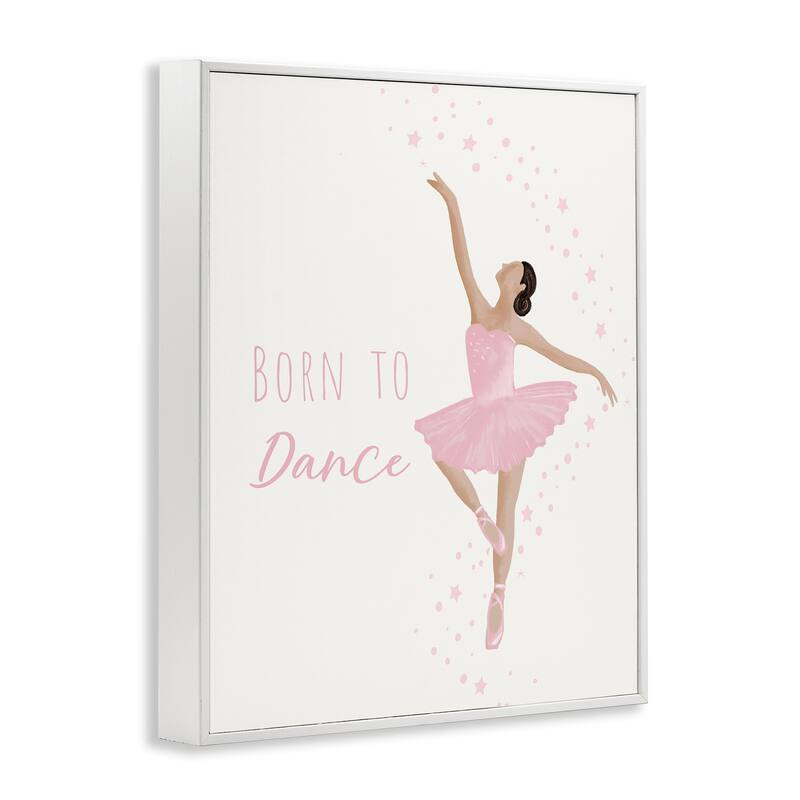 Stupell Born To Dance Ballerina Framed Giclee Art Design By Chen Alyesh