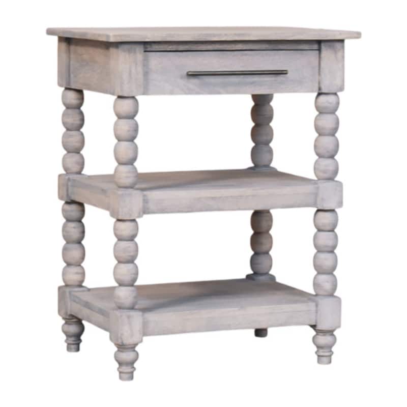 Solid Wood Barclay Acid Wash Side Table