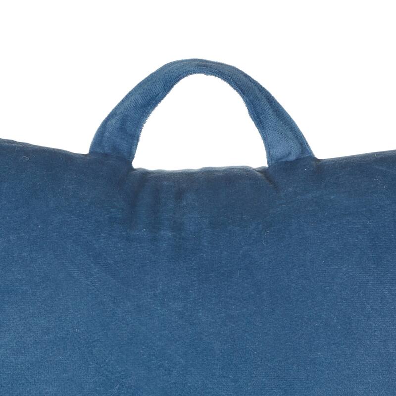 Klear Vu Velour Bed Rest Back Support Pillow with Pocket and Handle