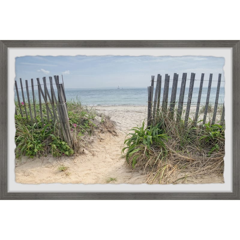 Beach Scene Framed Print - Coastal Wall Art - Ocean Landscape Painting - Home Decor Picture