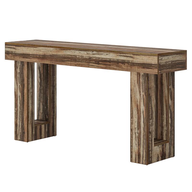 63-inch Wood Narrow Console Sofa Hallway Accent Table for Entryway
