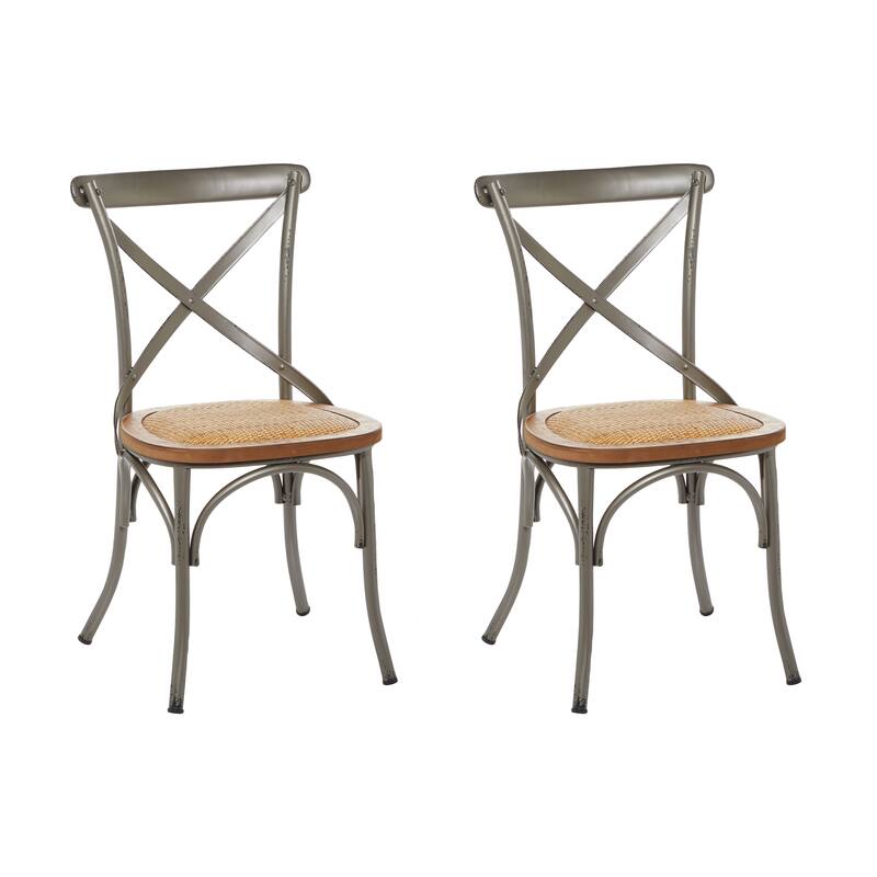 Metal Farmhouse Dining Chair (Set of 2) 20 x 20 x 35 Bed Bath