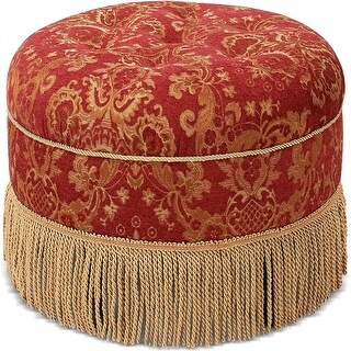 With Cord and Fringe Round Ottoman - Bed Bath & Beyond - 39688487