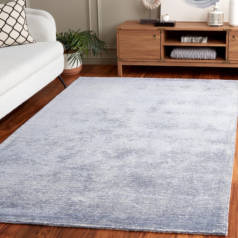 SAFAVIEH Handmade Mirage Rakel Contemporary Viscose Rug - 6' x 9' - Light Blue