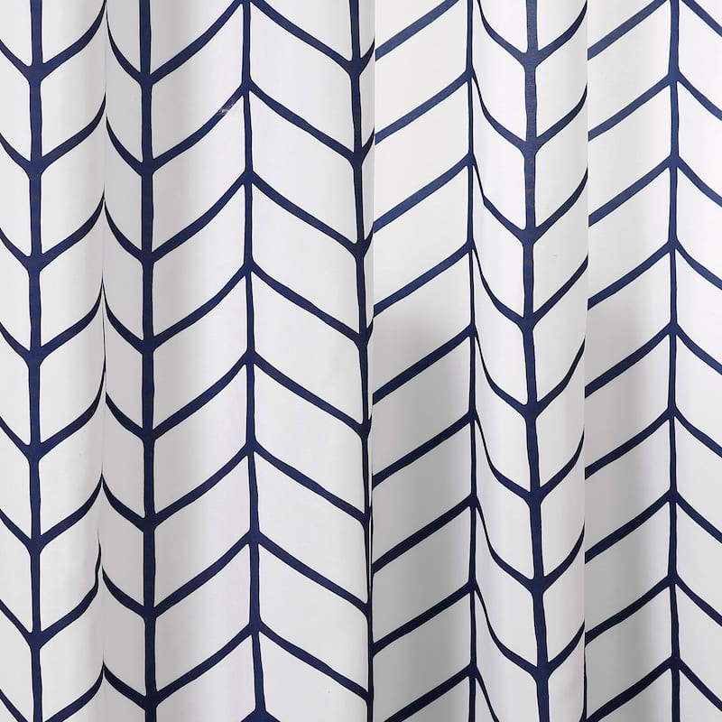 Lush Decor Calia Chevron Geo Window Curtain Panel Pair - 84" x 52"
