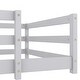 preview thumbnail 42 of 70, Full Size Montessori Floor Bed with Safety Fence, Solid Pine Wood Frame, Kids Low-Profile Bed for Boys and Girls, Easy Assembly