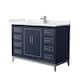 Option Dark Blue / White Cultured Marble Top / Brushed