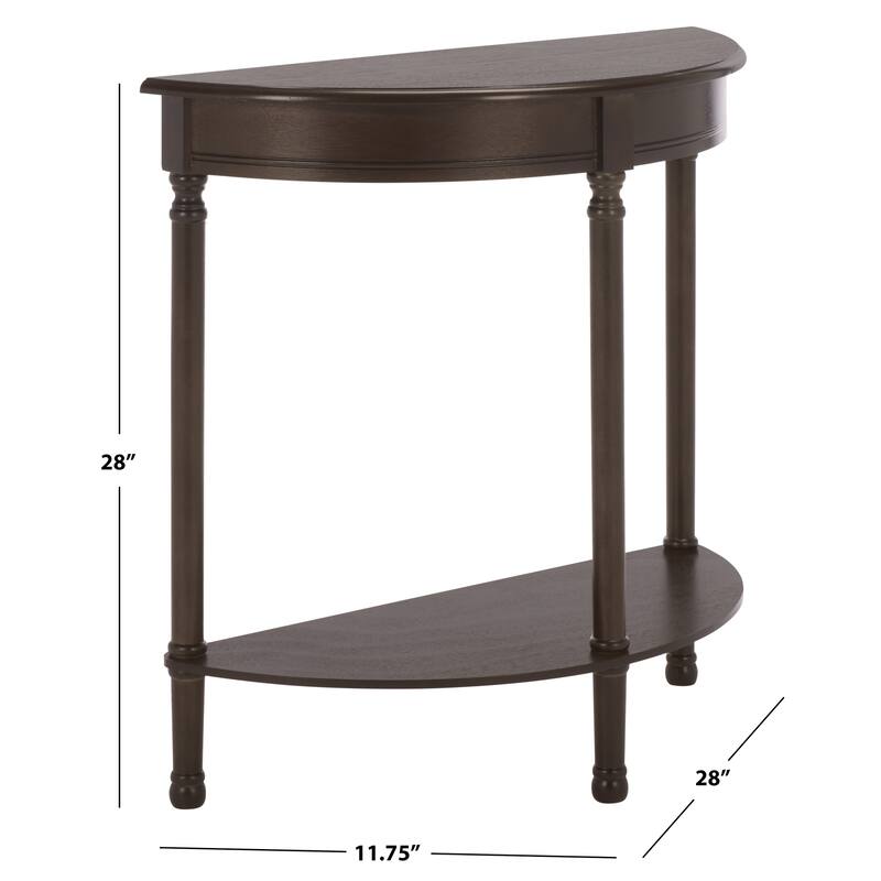 SAFAVIEH Veva Half Moon Console Table - 28" W x 11.8" L x 28" H - 28"W x 12"D x 28"H