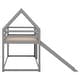 preview thumbnail 17 of 16, Stylish Twin Bunk House Bed with Slide and Ladder Transform Your Childs Bedroom