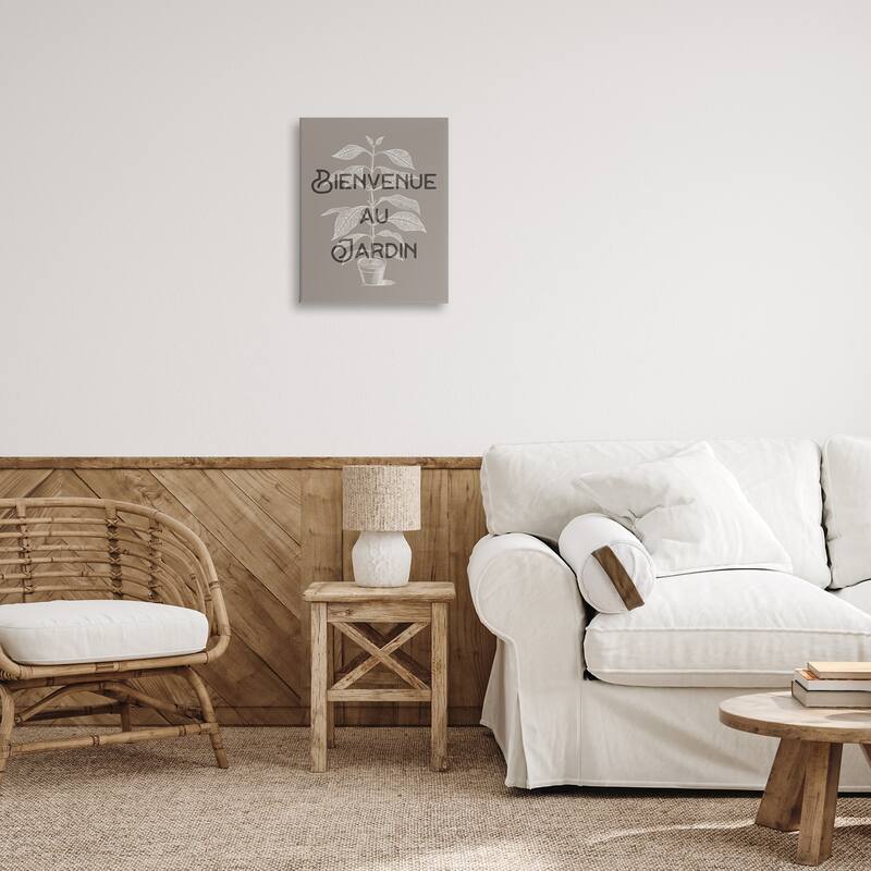 Stupell French Garden Plant Phrase Canvas Wall Art Design By Lil' Rue