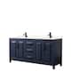 Option Dark Blue, Black Trim, Carrara Cultured Marble Top