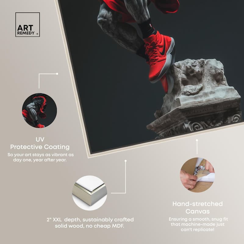 Basketball Sculpture Canvas by Art Remedy