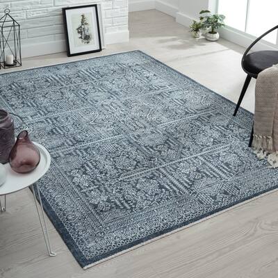 VCNY Home Darwin Medallion Printed Chenille Flatweave Area Rug