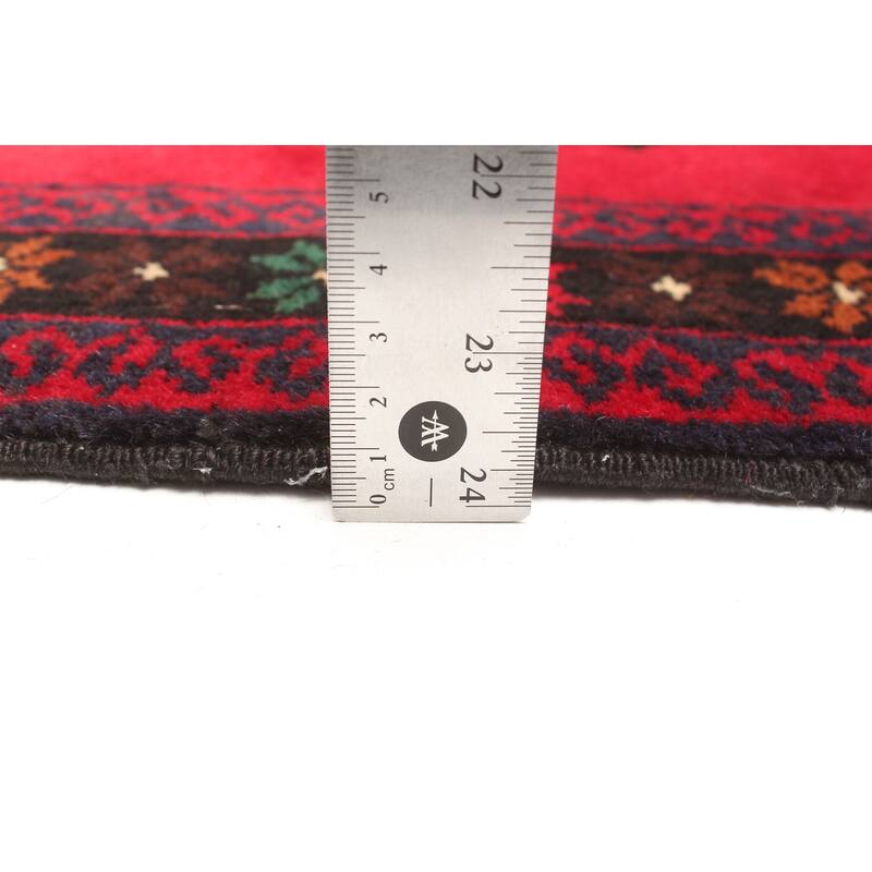 ECARPETGALLERY Hand-knotted Teimani Red Wool Rug - 2'10 x 4'8