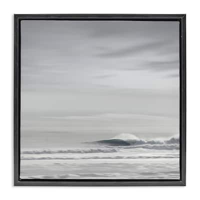 Stupell Misty Grey Beach Ripples Framed Floater Canvas Wall Art Design By Maggie Olsen