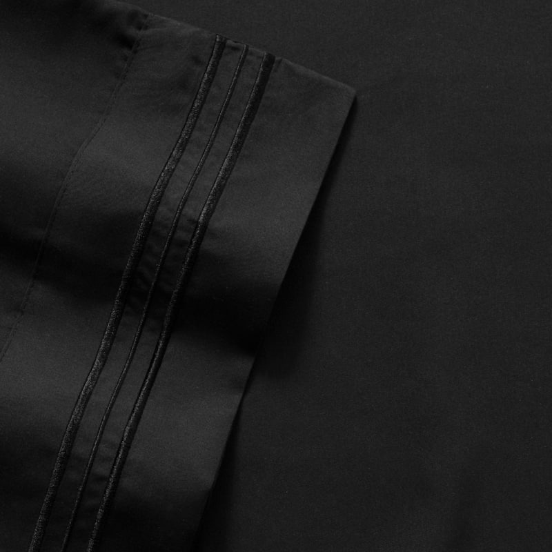 Sweet Home Collection 4 Piece Sheet Set, Ultra Soft 1800 Series, Double Brushed Microfiber - Full - Black