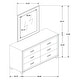 preview thumbnail 6 of 20, Melody Modern Classic 6-drawer Upholstered Bedroom Dresser