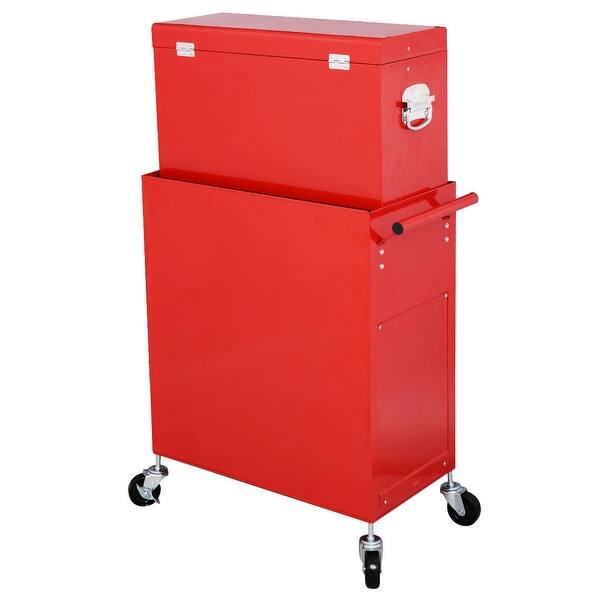 Shop Costway Removable Top Chest Box Rolling Tool Storage Cabinet