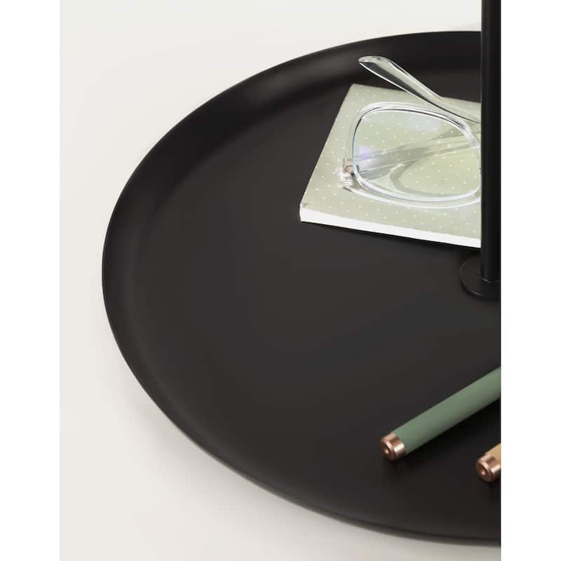 Kate and Laurel Laranya Tiered Round Decorative Tray - 12x12x15