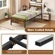 preview thumbnail 8 of 6, Sturdy Twin Metal Platform Bed Frame with Wooden Headboard